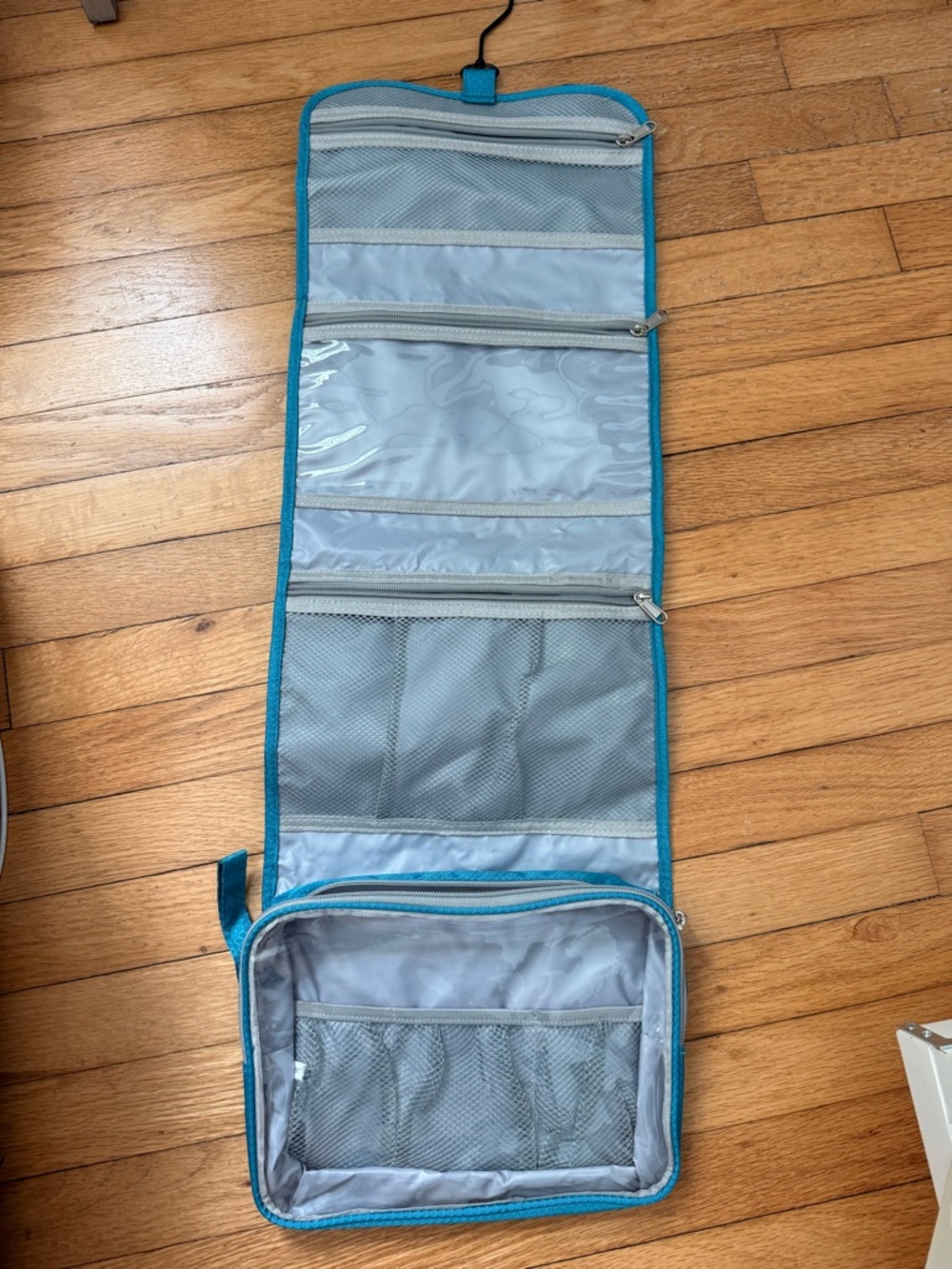 Gorgeous Turquoise Travel Toiletries Hanging Bag